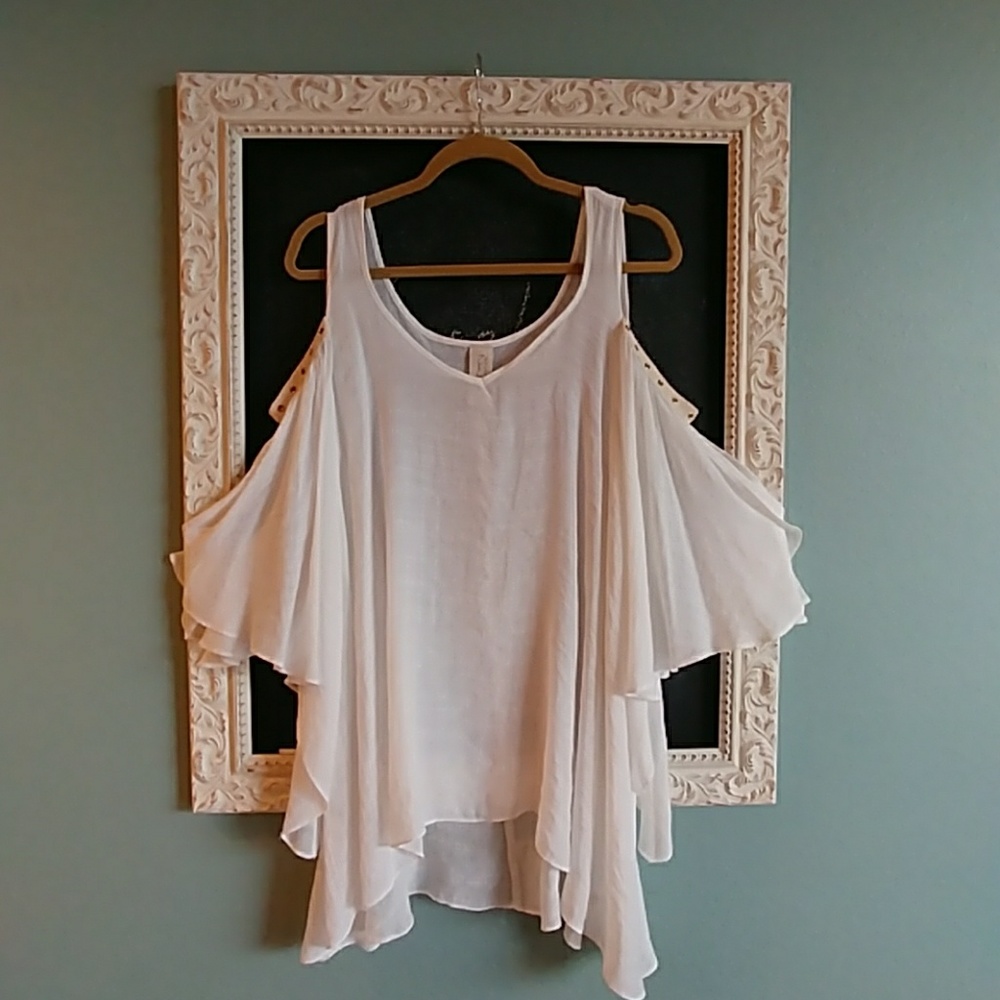 Flirty flowy sheer top